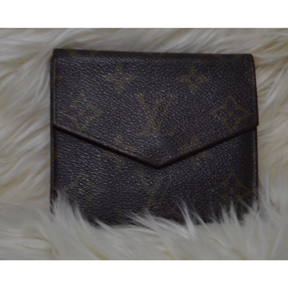 Louis‎ Vuitton Vintage Wallet Trifold Elise Brown Monogram Leather Wallet - Picture 2 of 11